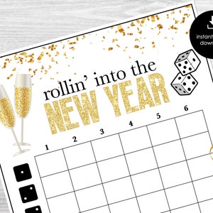 New Year's Eve Bunco Score Sheets, Bunco Score Sheets for Happy New ...