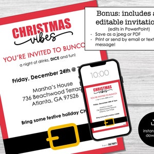 Christmas Printable Bunco Set, Bunco Tally Sheets, Bunco Score Sheets ...