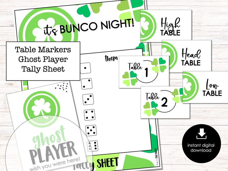 st patricks day bunco score sheets