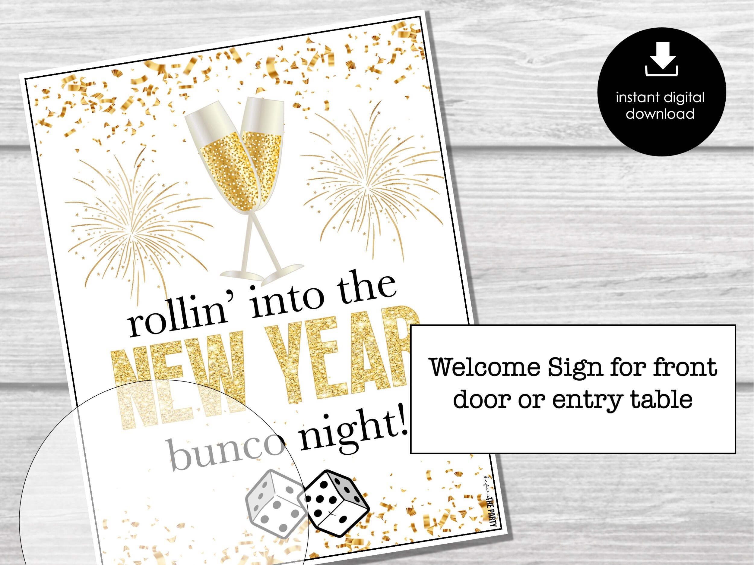 New Year's Eve Bunco Score Sheets, Bunco Score Sheets for Happy New ...