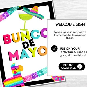 Cinco De Mayo Bunco Score Sheets, Mexican Party Bunco, Bunco Score Cards, Bunco Table Cards, Bunco de Mayo Party, May Bunco Game Printable