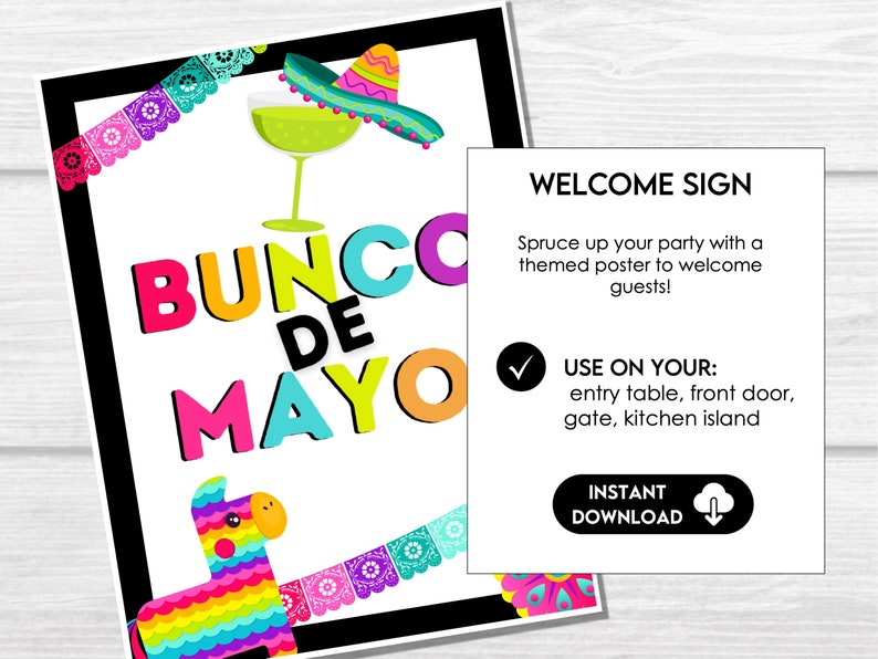 Cinco De Mayo Bunco Score Sheets, Mexican Party Bunco, Bunco Score Cards, Bunco Table Cards, Bunco de Mayo Party, May Bunco Game Printable