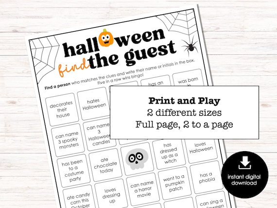 What's Your Halloween Name Game, 1 Halloween Theme Sign and 30 Name Tag  Stickers, Halloween Games and Activities, Birthday Game for Boys Girls and
