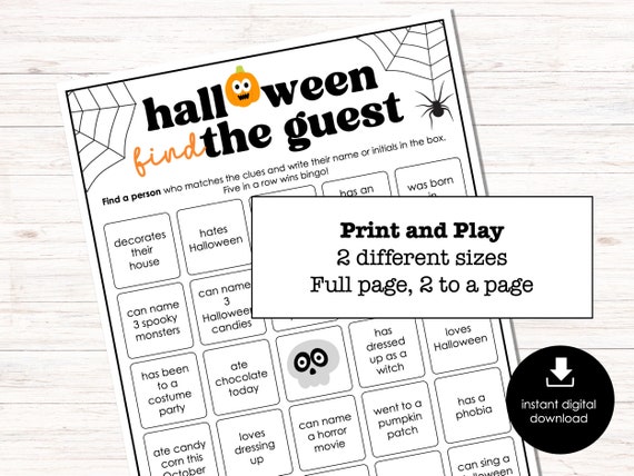 What's Your Halloween Name Game, 1 Halloween Theme Sign and 30 Name Tag  Stickers, Halloween Games and Activities, Birthday Game for Boys Girls and