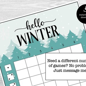 Winter Bunco Score Sheets, January Bunco Game, Snowflake Bunco ...