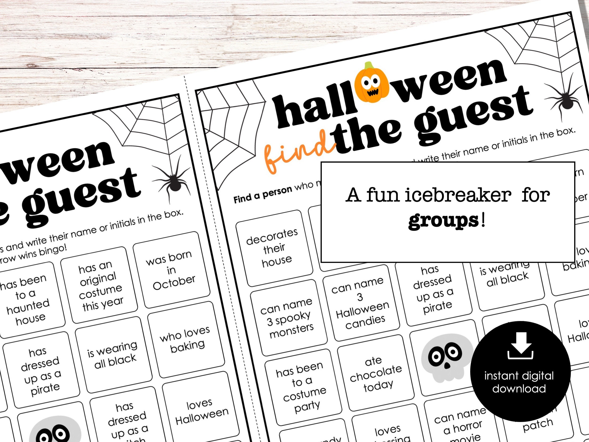 Printable Halloween Who's The Bad Guy? Party Game — Print Games Now