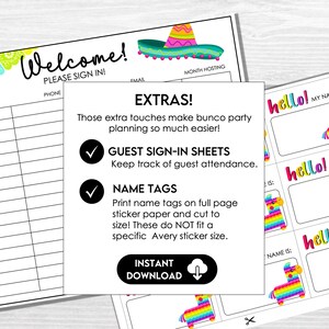 Cinco De Mayo Bunco Score Sheets, Mexican Party Bunco, Bunco Score Cards, Bunco Table Cards, Bunco de Mayo Party, May Bunco Game Printable