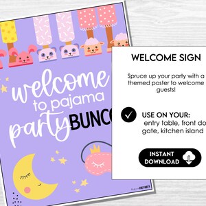 Pajama Party Bunco Score Cards, Bunco Score Sheets, Bunco Invitation ...