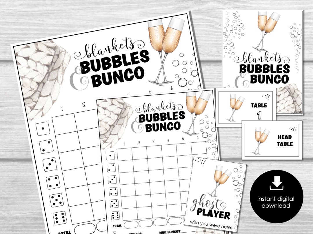 New Year's Eve Bunco Score Sheets Bunco Score Sheets for - Etsy