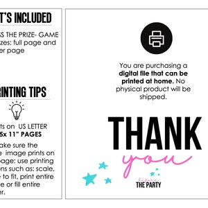 Pass the Prize, Birthday Party Game, Printable Party Game, Fun Gift ...