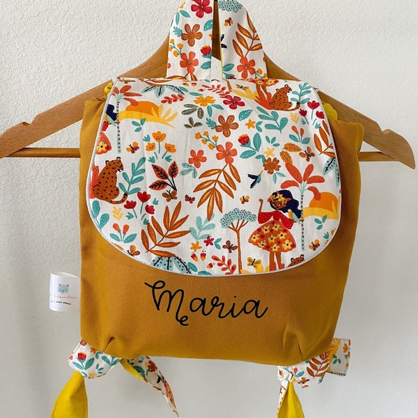 Mochila guardería, mochila infantil, mochila guardería, mochila infantil de algodón personalizada