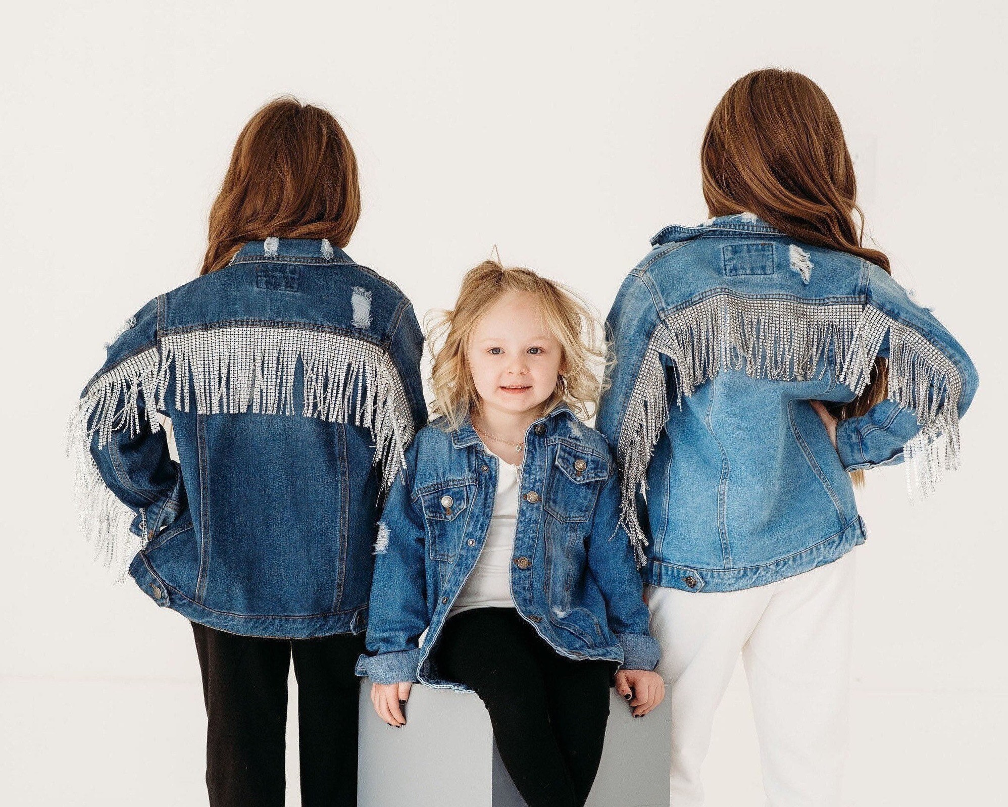 kids machine embroidered jean jackets: rainbow – Scout & Indiana DE