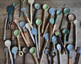 Ceramic Spoons, Stirring Spoons, Handmade Ceramic Spoons, Handmade Pottery Spoons, Minimalist Decor, Handmade Spoons, Organic Shapes Spoons