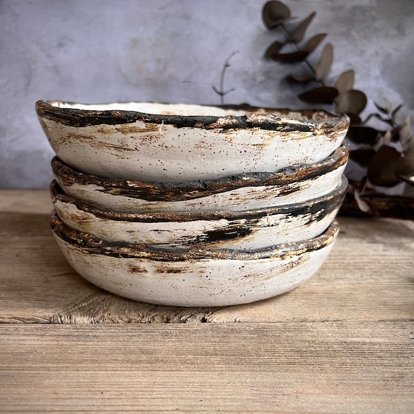 Ceramic Bowl, White Bowls, Rustic Bowls, Pasta Bowl, Ceramic Pasta Bowl, Handmade Ceramic Bowl, Rustic Bowl, Pottery Bowl, Housewarming Gift