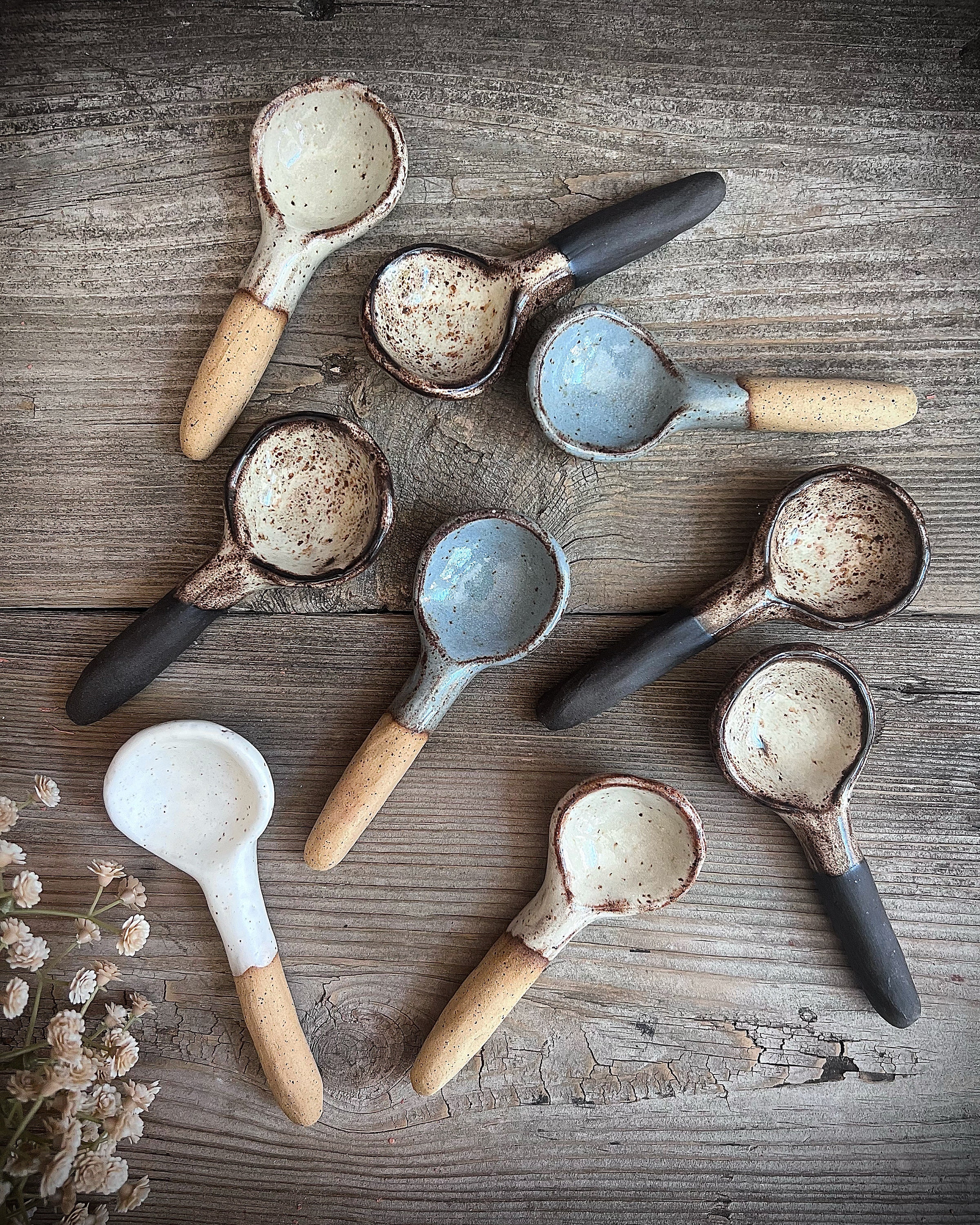 Handmade Spoons, Soup Spoons, Ceramic Spoons, Ceramic Soup Spoons