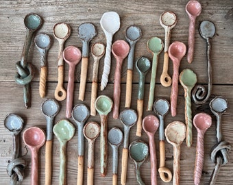 Ceramic Spoons, Stirring Spoons, Handmade Ceramic Spoons, Handmade Pottery Spoons, Minimalist Decor, Handmade Spoons, Organic Shapes Spoons