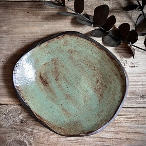 Ceramic Plate, Handmade Plate, Rustic Plate, Housewarming Plates, Handmade Ceramic Plate, Housewarming Gift, Irregular Shape Plates image 5