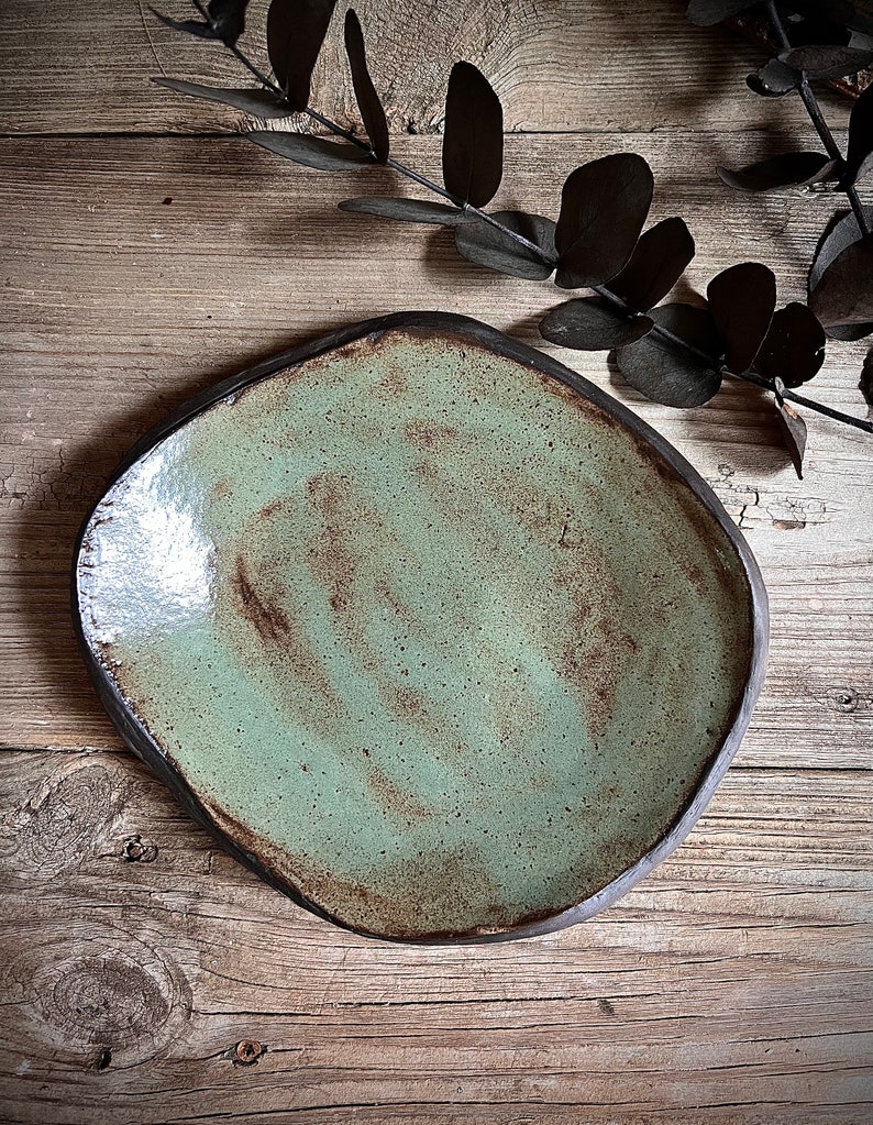 Ceramic Plate, Handmade Plate, Rustic Plate, Housewarming Plates, Handmade Ceramic Plate, Housewarming Gift, Irregular Shape Plates image 5