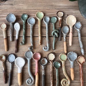 Ceramic Spoons, Stirring Spoons, Handmade Ceramic Spoons, Handmade Pottery Spoons, Minimalist Decor, Handmade Spoons, Organic Shapes Spoons
