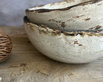 Ceramic Bowls, Handmade Bowls, Rustic Bowls, Minimalist Stoneware, Handmade Ceramic Bowls, Ceramic Soup Bowl, Irregular Shape Ceramic Bowls