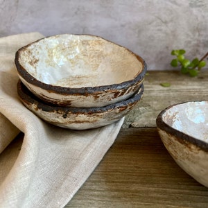 Ceramic Bowls, Handmade Bowls, Rustic Bowls, Minimalist Stoneware, Handmade Ceramic Bowls, Ceramic Soup Bowl, Tilted Bowl, Irregular Shape image 6