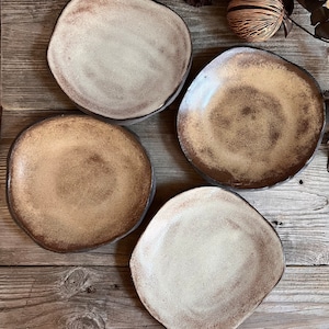 Ceramic Plate, Handmade Plate, Rustic Plate, Housewarming Plates, Handmade Ceramic Plate, Housewarming Gift, Irregular Shape Plates image 2