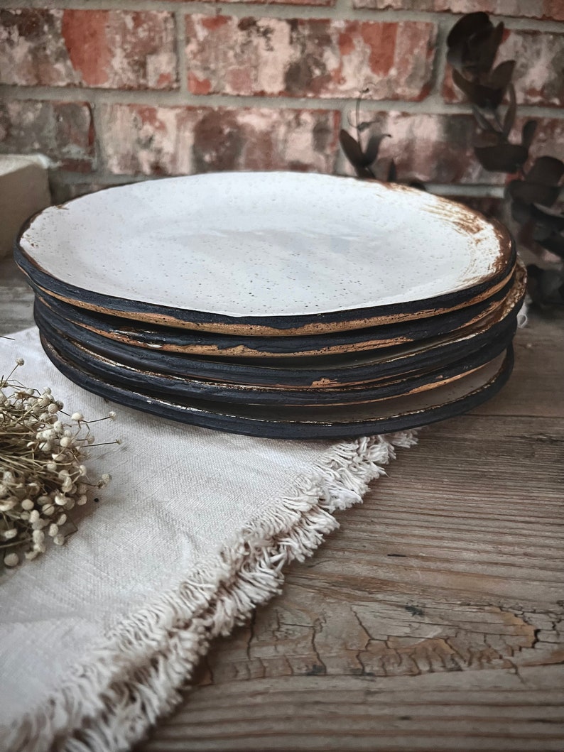 11 Ceramic Plate, Handmade Plate, Rustic Plate, Housewarming Plates, Handmade Ceramic Plate, Housewarming Gift, Handmade Pottery Plates afbeelding 1