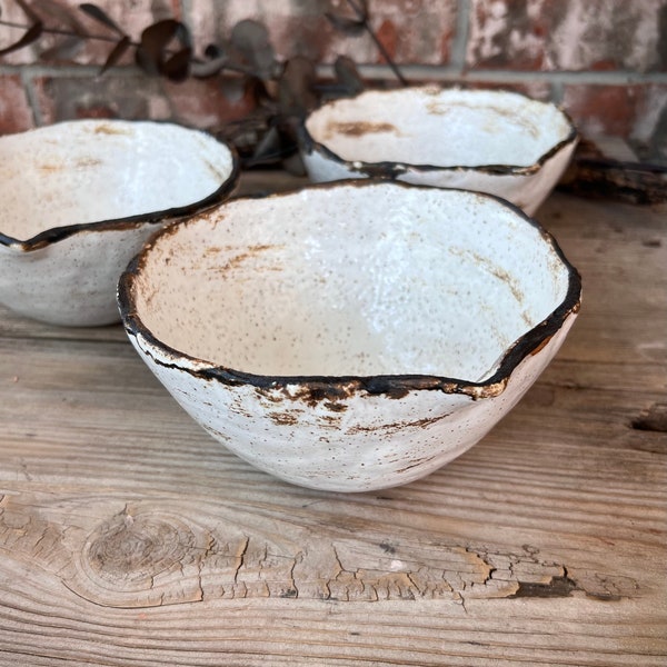 Ceramic Bowls, Handmade Bowls, Rustic Bowls, Minimalist Stoneware, Handmade Ceramic Bowls, Ceramic Soup Bowl, Irregular Shape Ceramic Bowls