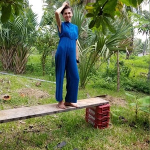 Mono-Vestido de Rayón con Pantalón Largo