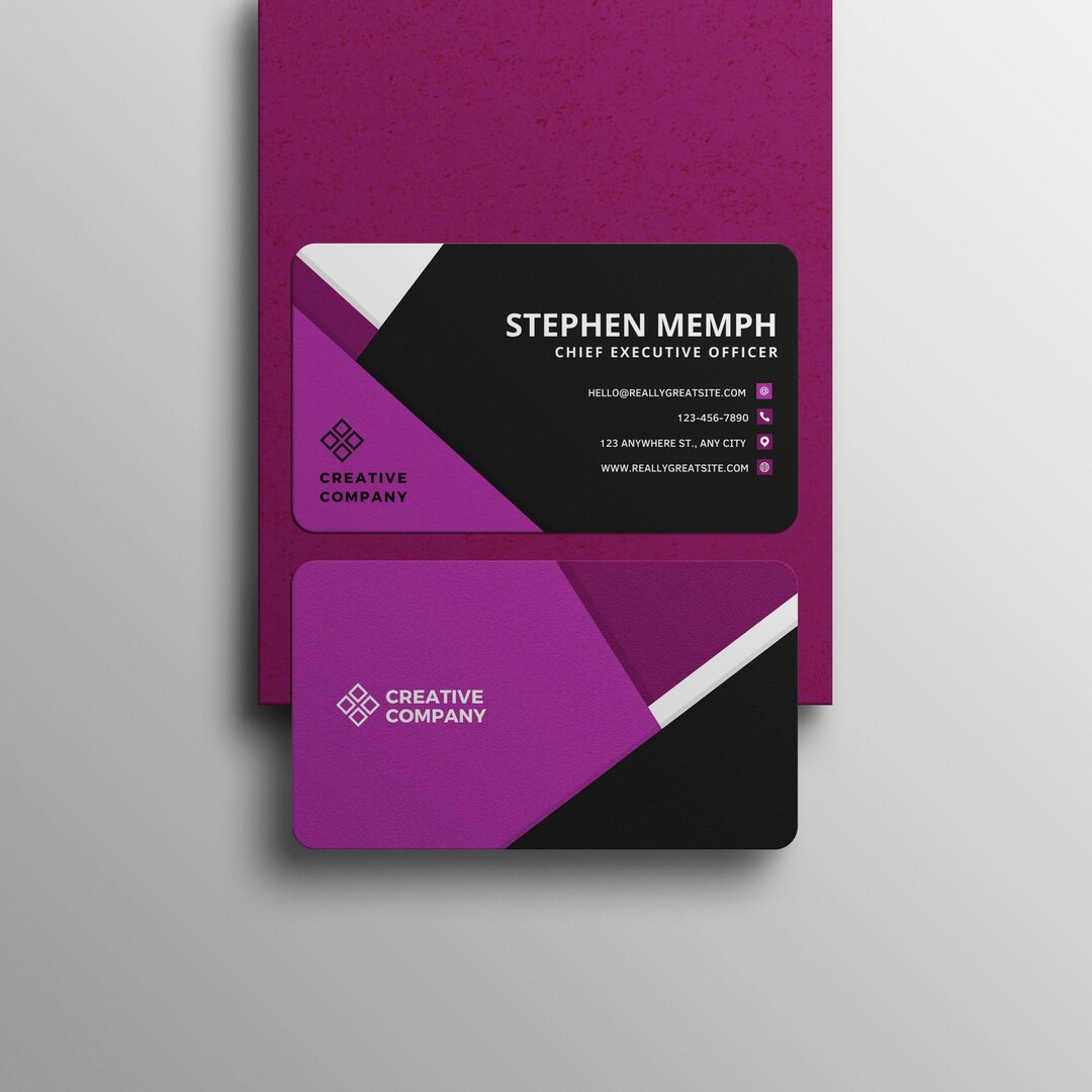Printable Custom Business Card, Business Card Design Template