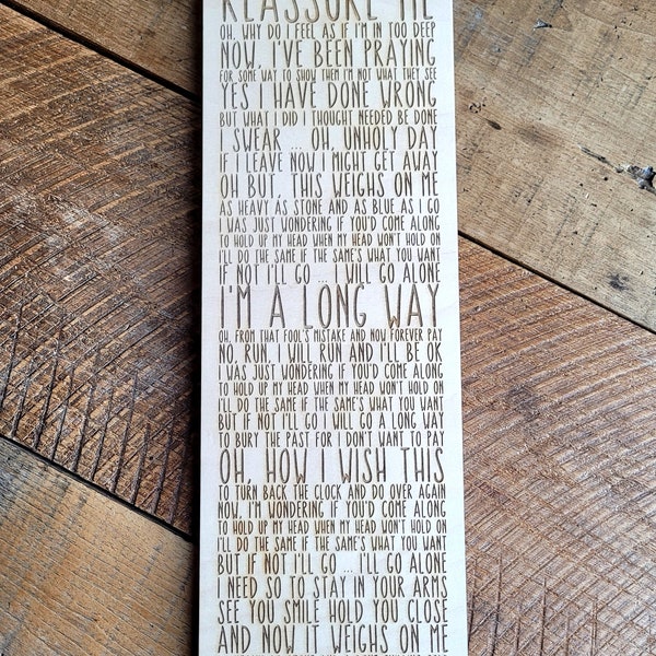 The Stone by dmb. beautifully engraved board featuring the lyrics of The Stone by Dave Matthews Band. Wooden laser engraved sign. dmb gifts