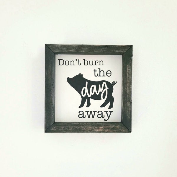 Don't burn the day away. dmb inspired. Pig lyrics. Dave Matthews Band home decor. Modern farmhouse Style. Free shipping. MADE TO ORDER.