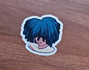Black Women Art Decals Natural Hairstyle Decorative Waterproof 3 Inch Vinyl Stickers for Planners, Laptops, Mugs, Afro Puff - Incognito