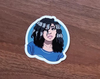 Black Women Art Decals Natural Hairstyle Decorative Waterproof 3 Inch Vinyl Stickers for Planners, Laptops, Mugs - Black Millenial