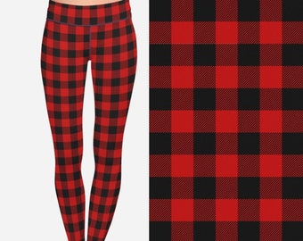 Red & Black Plaid Super Soft Full-Length Leggings