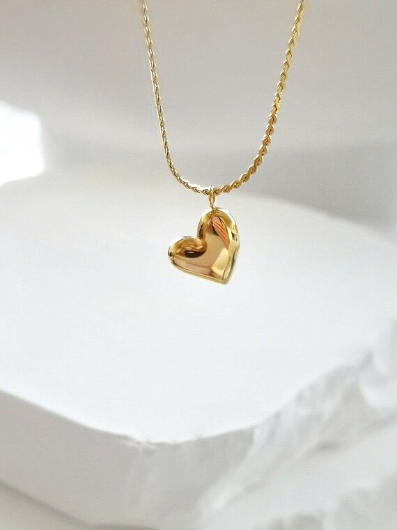 TINGN Herz-Anhänger Kette Damen – 14K Gold Vergoldet, Mit Verlängerung, In Geschenkbox – Perfekt Als Geschenk Für Frauen & Mädchen