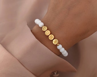 Partner bracelet personalized with desired name gold / pearl bracelet with name / name bracelet with letters / bracelet with the name of the children