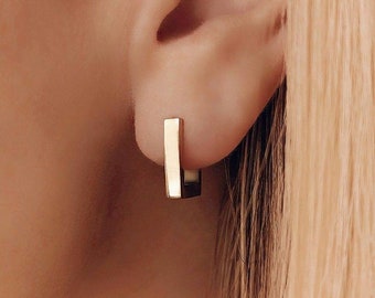 Gold earrings / square earrings silver / stainless steel earrings gold / waterproof earrings / statement earrings / women earrings