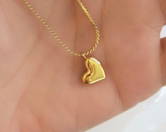 Heart necklace gold waterproof / stainless steel necklace with heart pendant / necklace with heart gold / partner necklace / mom necklace / gift idea