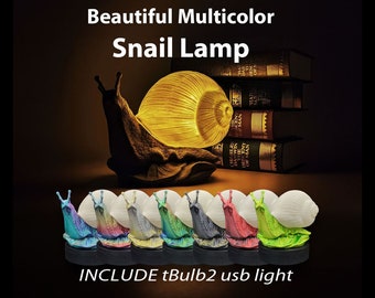 Belle lampe escargot MULTICOLORE