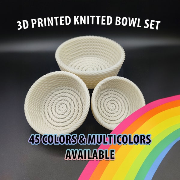 3D Printed knitted bowl set