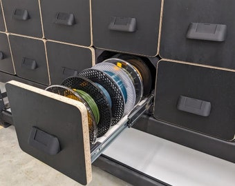 Modulares Filament-Aufbewahrungsset für 3D-Drucker – stapelbar, platzsparend und anpassbar