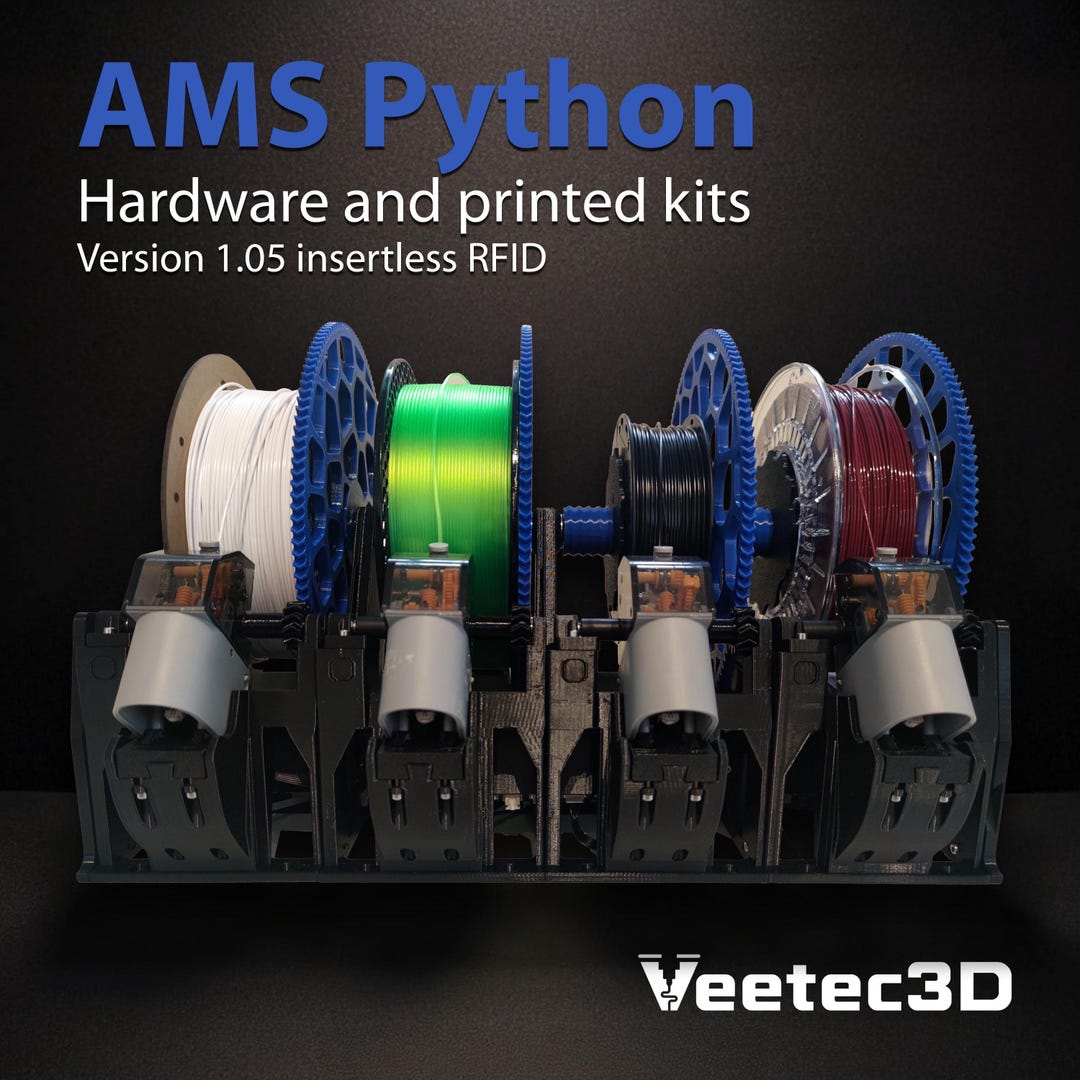 AMS Python Hardware and Printed Kits - Use Most Spools With Your AMS ...