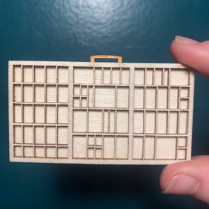 Dollhouse miniature printer tray