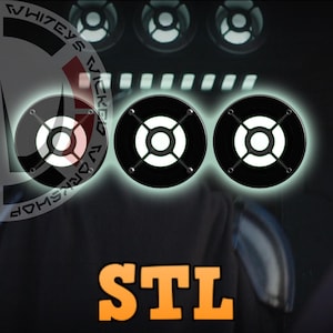 Archivo de impresión 3D STL para iluminación interior de cabina con escudo de navaja mandaloriano inspirado en Star Wars