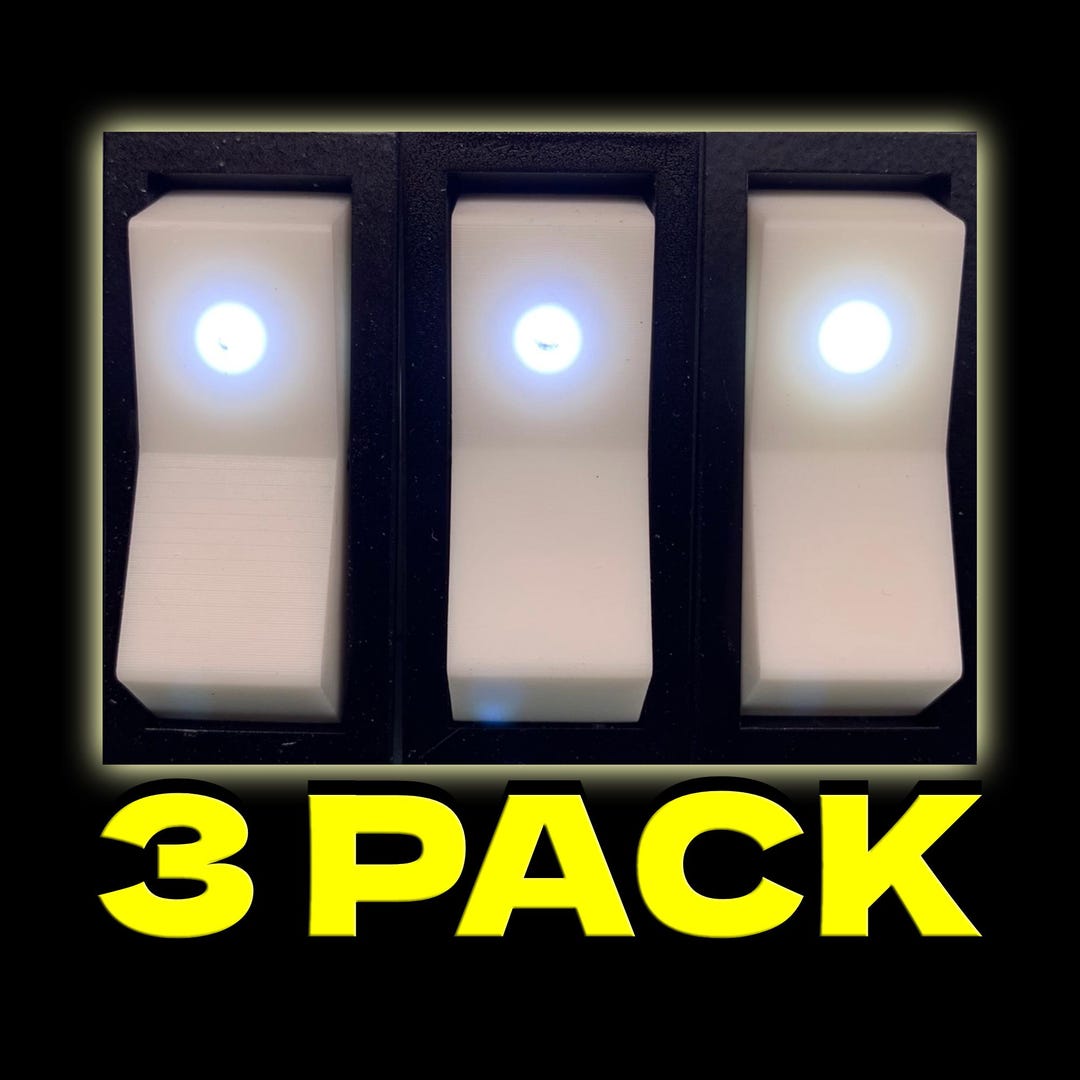 Large Rocker Style Switch Large White and Black Rocker Switch With Led's - 3 Pack - Etsy