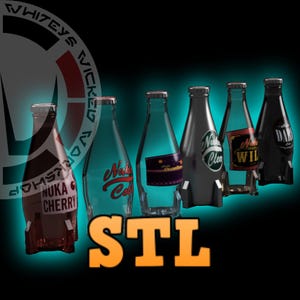Archivo STL para impresión 3D de una botella de Nuka Cola inspirada en Fallout