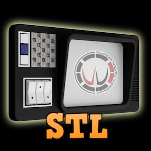 Sci-Fi HUD Mobile Insert Case STL Inspired by Andor Star Wars (10 inch Screen)