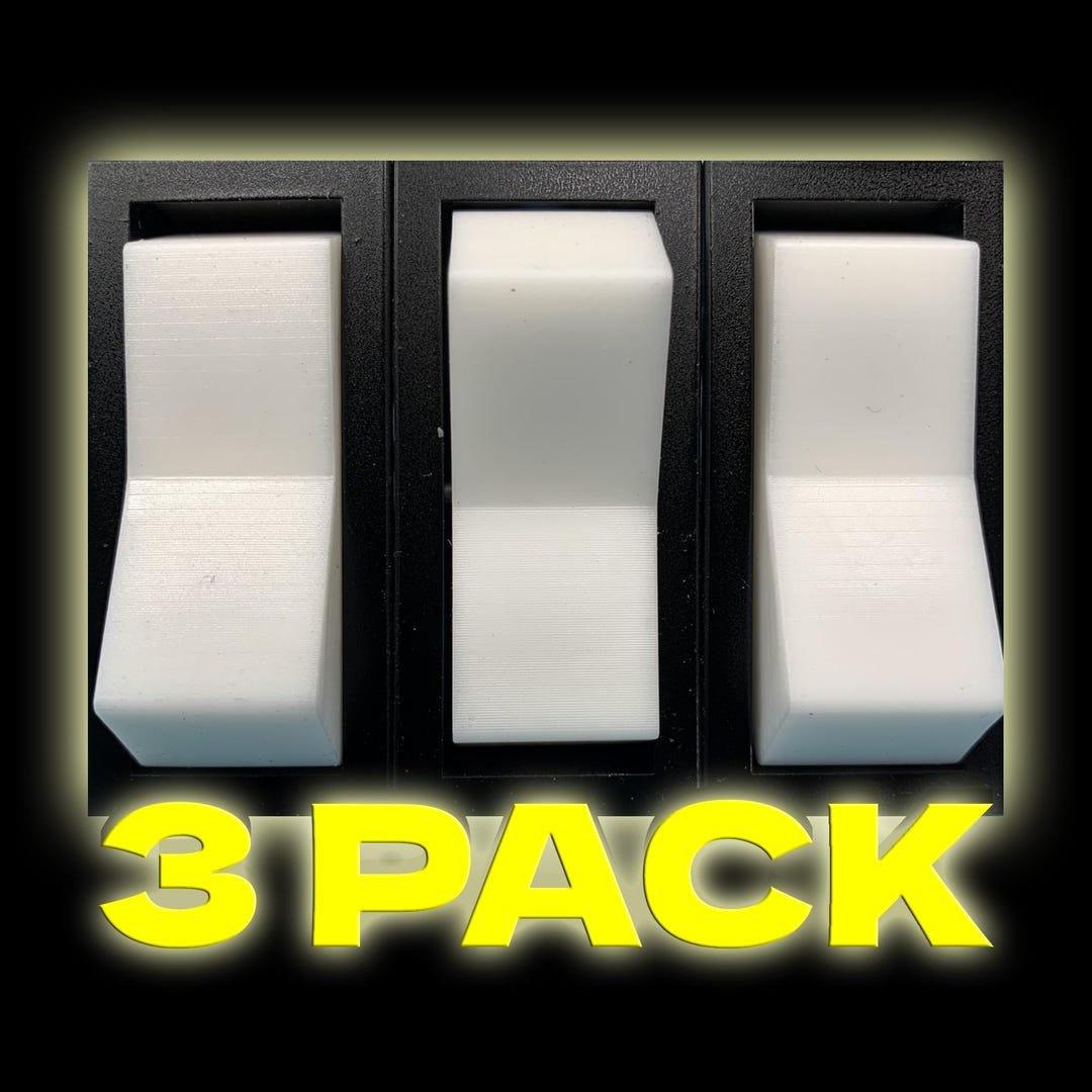 Large Rocker Style Switch Large White and Black Rocker Switch With 2 Leds - 3 Pack - Etsy