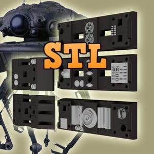 Galaxy&#39;s Edge Droid Cleaning Area Wall Panel STL